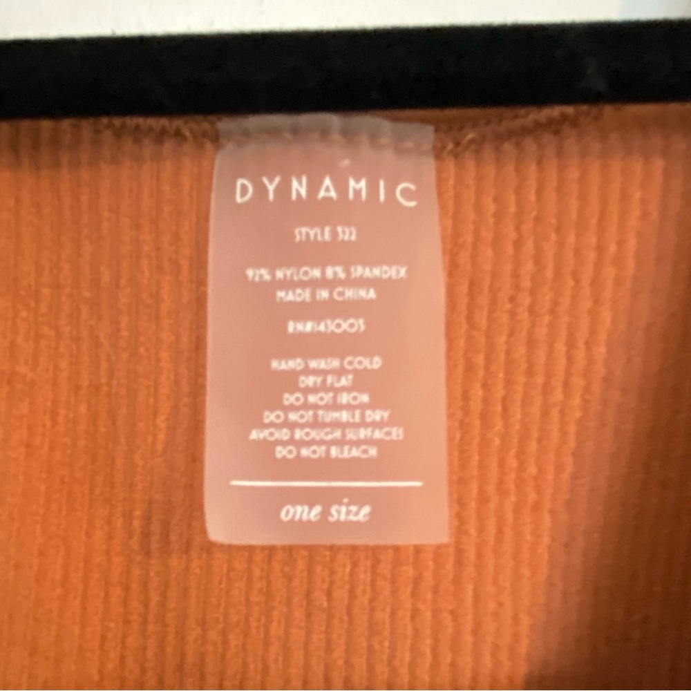 Deep V Orange Cropped Ribbed Bralette - Picture 4 of 5